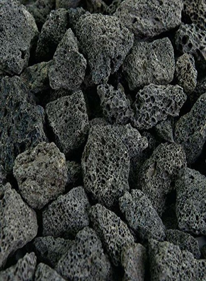 Maalavya Black Lava Rock for Aquarium Decoration and Garden Decoration (2 to 4 inch) 5 KG - Image 1